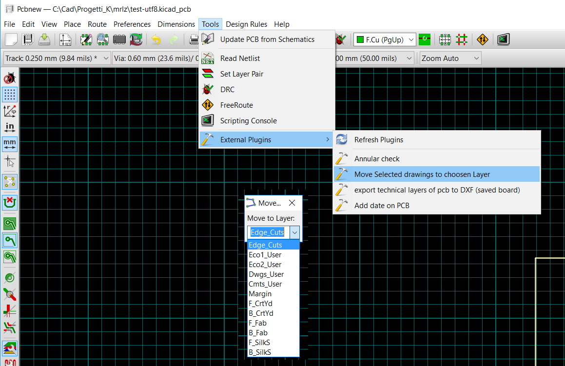 Move Selected drawings to choosen Layer